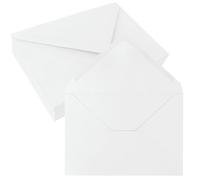 JAGERGREEN 50 Sobres B6 Blancos, Sobres de Papel de 137 x 193 mm, 150 gsm