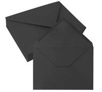 JAGERGREEN 50 Sobres B6 Negro, Sobres de Papel de 137 x 193 mm, 150 gsm