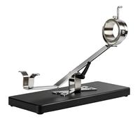 Jamonero Profesional 360° Giratorio e Inclinable - Soporte para Jamón Ibérico/Pata Negra, Base de Acero Inoxidable y Fibra Negra, Ajustable para Cortar Jamón en Casa o Restaurante