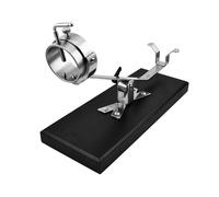 Jamonero Profesional Giratorio, Giratorio 360° Suave para Corte Fácil, Base Madera Maciza + Acero Inoxidable 304, Antideslizante Ajustable a Tamaños, Ideal para Casa/Restaurante, Regalo Premium