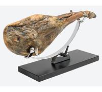 Jamonero profesional modelo Córdoba base madera color Negro para jamones y paletillas, Soporte jamonero basculante o basculante e giratorio (Córdoba B)
