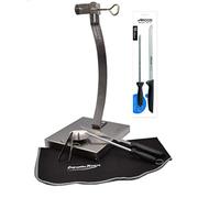 JAMONERO VERTICAL INOXIDABLE flores cortes o soporte jamonero vertial de 50CM + Set Corte CUCHILLO Y CHAIRA ARCOS NIZA + Cubre Jamon Negro valido para el hogar o restauración LepantoHouse