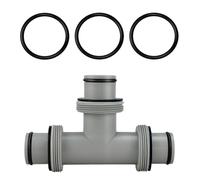 JAMSSOW Conector de manguera en T para mangueras Intex Bestway Coleman de 38 mm, válvula de 3 vías, juego de conexión de mangueras de piscina (T-piece 3,5 pulgadas)