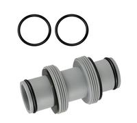 JAMSSOW Manguera de piscina de 38 mm, conector de manguera de 38 mm, adaptador de manguera de piscina para Intex Bestway Coleman, alargador de conector de manguera de piscina (2 vías de 1,5")
