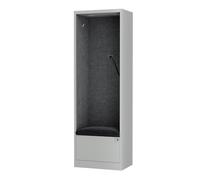 Jan Nowak Armario acústico con Asiento Mueble fonoabsorbente para Oficina Colegio Open Space 185 x 60 x 40 cm Cabina silenciosa Paneles Pet USB C cajón Gancho Zona concentración