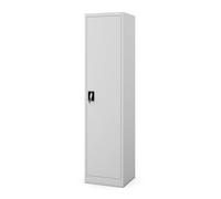 Jan Nowak Armario de Oficina C001A Armario de Almacenamiento metálico 4 estantes Puerta abatible Pintura en Polvo Metal 185 cm x 45 cm x 40 cm
