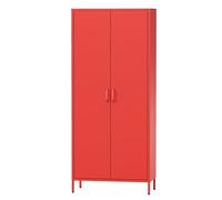Jan Nowak Armario Dormitorio Metálico - Flavio | Estantes, Barra de Colgar, Cierre Magnético | 80 x 185 x 45 cm | Closet Armario para Habitación, Armarios Dormitorio