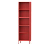 Jan Nowak Estanteria Salon - Mario | 4 Estanterias Regulables (4 x 30 kg), Superficie Brillante | 50 x 180 x 35 cm | Librero Estanteria Habitacion, Librería Vertical