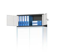 Jan Nowak Extensión para archivador C01L Armario de Oficina Metal con Recubrimiento en Polvo Puertas batientes 38 x 90 x 40 cm