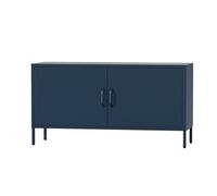 Jan Nowak Mueble TV Salon Metal - Rosa | 115 x 59,5 x 40 cm | Mueble Salón Televisión de 2 Puertas, Estilo Industrial | Mesa TV,Superficie Brillante