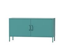 Jan Nowak Mueble TV Salon Metal - Rosa | 115 x 59,5 x 40 cm | Mueble Salón Televisión de 2 Puertas, Estilo Industrial | Mesa TV,Superficie Brillante