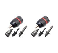 Janasiba 2 portabrocas de metal resistente, 1/2-20UNF, 13 mm, vástago hexagonal, SDS/zócalo, adaptador de enchufe cuadrado, herramienta de hardware