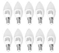 Jandei - 10 x Bombilla Led E14 C37 Tipo Vela, 330º de Apertura, 4W. Perfecta para Salón, Oficina, Mesilla de Noche - Bajo Consumo Cold light 6000k