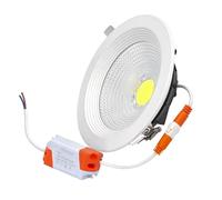 Jandei - 1x Downlight LED COB Empotrable 10W (equivalente 60W), Foco Redondo Marco Blanco, 128x47mm (Orificio Corte 100-105mm), 900 Lumen, IP44. Ideal Baños y Cocinas (Luz Natural 4200k)