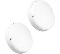Jandei - Aplique de Pared Led 15W, Plafón Forma Redonda Color Blanco, Luz Fría 6000k. IP65 Apto para Lugares con Humedad, Para Instalación en Superficie