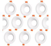 Jandei - Aro Circular Empotrable Fijo, Marco Embellecedor para Bombillas GU10. Color Blanco, Corte Empotrar 75mm