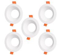 Jandei - Aro Circular Empotrable Fijo, Marco Embellecedor para Bombillas GU10. Color Blanco, Corte Empotrar 75mm