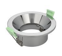 Jandei - Aro Circular para Instalación de Bombilla GU10 / MR16 en Techo. Embellecedor Color Plata, Corte 65mm - Fabricado en Aluminio
