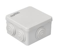 Jandei - Caja de Montaje en Superficie, Cuadrada 85x85x50mm, IP54 Instalación en Interior/Exterior, 7 entradas. Ideal para Aplicaciones Residenciales, Comerciales o Industriales.