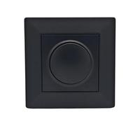Jandei - Dimmer TRIAC 500W 220V Regulador de Intensidad, Decoración Elegante Pared Interior, Fácil de Instalar, Incluye Marco y Mecanismo, Policarbonato Color Negro. Regula Tiras Led y Luces Dimables