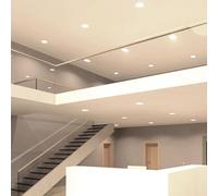 Jandei Downlight LED 12W Redondo Modelo Oasis - Cuerpo Aluminio Blanco - 100 Lm/W - Medidas 119mmx52mm - Empotrar en Hueco de 90mm - Luz Fría/natural/cálida Natural light 4200k