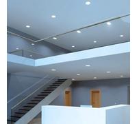 Jandei Downlight LED 12W Redondo Modelo Oasis - Cuerpo Aluminio Blanco - 100 Lm/W - Medidas 119mmx52mm - Empotrar en Hueco de 90mm - Luz Fría/natural/cálida Cold light 6000k