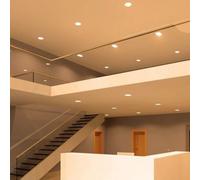 Jandei Downlight LED 12W Redondo Modelo Oasis - Cuerpo Aluminio Blanco - 100 Lm/W - Medidas 119mmx52mm - Empotrar en Hueco de 90mm - Luz Fría/natural/cálida Warm light 3000k