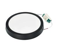 Jandei - Downlight Led 18W Marco Redondo para Superficie Color Negro, Diámetro 21cm - Luz Cálida