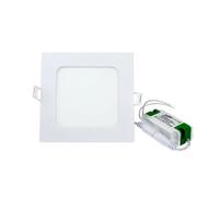 Jandei - Downlight LED 6W, cuadrado empotrar, dimensiones de 12 cm, el encastre es de 105 mm. Perfecto para casa, oficina, pasillo, salón, dormitorio. Ahorro de energía. (Blanco Frío 6000K)