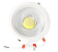 Jandei - Downlight LED COB 30W Empotrar, Foco Marco Redondo Blanco, 212x52mm (Hueco de Corte 185mm), 2700 Lumen, IP44. Ideal para Salón, Cocina, Baño, 1 pieza (Luz Cálida 3000k)
