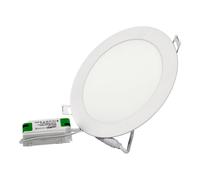 Jandei - Downlight LED Empotrable, 12W, 960 Lumen, Forma Redonda, Orificio para Empotrar Ø 150, Extraplano 13 mm Profundidad, Color de Luz Blanco Frío 6000K, Transformador Incluido