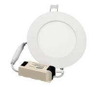 JANDEI - Downlight LED panel extraplano redondo 6W, empotrable, blanco cálido 3000K