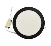 Jandei - Downlight LED Redondo 18W Empotrable para Falso Techo, Marco Negro, Diámetro 220mm, Corte 205mm, IP20, Iluminación Homogénea 120º, Ahorro Energético