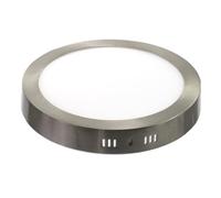 Jandei - Downlight Plafón LED 12W Redondo De Superficie, Ø 175 milímetros, Luz Blanca Neutra 4200K, 960 Lúmenes, Aro Color Acero. Perfecto para Iluminar Oficinas, Salones, Cocinas, Baños