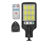 Jandei - Farola Solar 800 Lúmenes con Sensor de Movimiento, Mando a Distancia y 108 COB LED, Modos Eco, Luz Constante y Sensor, IP65 para Exterior