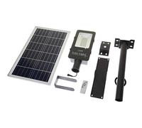 Jandei - Farola Solar IP65 Impermeable para Exterior, Alta Luminosidad, Panel Solar y Mando a Distancia Incluidos, Luz Blanca Fría 6000K. Perfecta para Caminos, Patios, Fachadas
