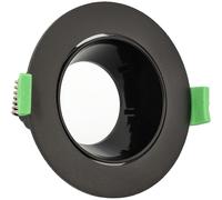 Jandei - Foco Aro Circular Empotrable y Orientable de Techo para Bombilla GU10 / MR16. Embellecedor Corte 75mm Ø90*40mm. Diferentes Modelos a Elegir Black