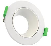 Jandei - Foco Aro Circular Empotrable y Orientable de Techo para Bombilla GU10 / MR16. Embellecedor Corte 75mm Ø90*40mm. Diferentes Modelos a Elegir White