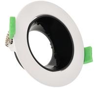Jandei - Foco Aro Circular Empotrable y Orientable de Techo para Bombilla GU10 / MR16. Embellecedor Corte 75mm Ø90*40mm. Diferentes Modelos a Elegir White black