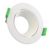 Jandei - Foco Aro Circular Empotrable y Orientable en Techo para GU10 / MR16 Embellecedor Corte 75mm Ø90*40mm (Blanco)
