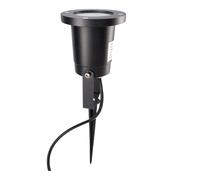 Jandei - Foco Pica LED Exterior 6W con Pincho, para bombilla GU10, IP65, Luz Cálida 3000k, 240V, Ø10cm, Altura 30cm Cable 1,5m Enchufe Schuko. Ideal para Jardín, Caminos y Macetas. (1)