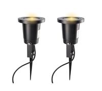 Jandei - Foco Pica LED Exterior 6W con Pincho, para bombilla GU10, IP65, Luz Cálida 3000k, 240V, Ø10cm, Altura 30cm Cable 1,5m Enchufe Schuko. Ideal para Jardín, Caminos y Macetas. (2)