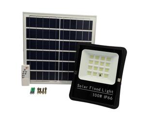 Jandei - Foco Proyector Led Solar, Panel Separado con Batería de Litio, Luz Fría 6000k. Protección IP65 Exterior. Ideal para Jardin, Terraza, Caminos… (1000 Lúmenes)