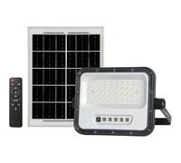 Jandei - Foco Proyector Solar Led 100W 40 Leds 650 LM. Panel Separado y Mando, IP65 para Exteriores, Cable 4,5m, Color de Luz Fría 6000k