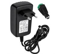 Jandei - Fuente de Alimentación Transformador Enchufable 110/220V AC a 12V DC 24W 2A, Cable 1m y Conector Hembra. Instalación en Interior IP20, para Tira Led, Neón o Dispositivos de Bajo Voltaje