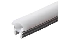 Jandei - Funda Flexible Silicona 5 Metros para Tira LED, Perfil Blanco Semicircular IP20 Uso Interior (10mm x 18mm)