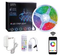 Jandei - Kit 2x Tira LED RGBIC 2W/m 12V 10M, 180 Leds, Cortable cada 3 Led, Mando Distancia, Control WIFI+Bluetooth, Alexa, Smart Life y TUYA. Uso Interior IP20, Decoración Dormitorio, Salón, Fiesta