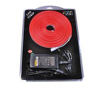 Jandei - Kit Neon Led Flexible 5m, Decorativo 12VDC 6 x 12mm, Corte 2,5cm, 112 Led/m SMD2835, Incluye Transformador y 1m Cable (Rojo)