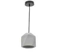 Jandei - Lámpara Colgante de Cemento Hormigón Diametro 15cm para Bombilla E27, Cable de 1,5m Ideal para Comedor, Salón. Diseño Industrial y Moderno. Bombilla No Incluida. (Gris)