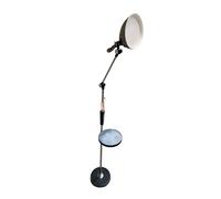 Jandei - Lámpara de Pie LED 15W 950 Lúmenes, Brillo Regulable, Color CTT, Luminaria Doble Cara, Carga Inalámbrica. Con Bandeja de Soporte, Acabado Negro
